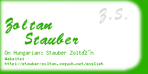 zoltan stauber business card